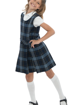 School Uniform Girls Plaid Jumper Top of The Knee Plaid #57 by hello nella