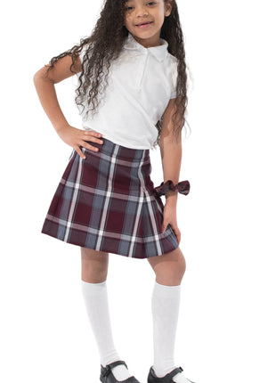 School Uniform Girls Two-Sided Pleated Skort Plaid #91 by hello nella