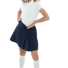 School Uniform Girls Two-Sided Pleated Solid Skort