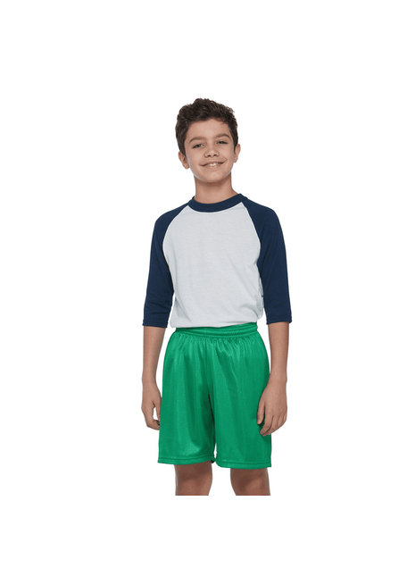 Pantalones cortos de malla de poliéster para niños con uniforme escolar de Soffe