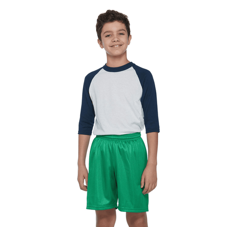 Pantalones cortos de malla de poliéster para niños con uniforme escolar de Soffe