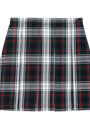 School Uniform Girls Box Pleat Skirt Top of The Knee Plaid #50 by hello nella