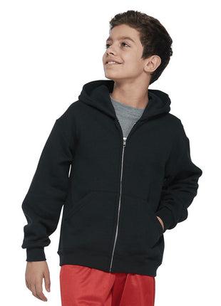 School Uniform Kids Classic Full Zip Hooded Sweatshirt by Soffe