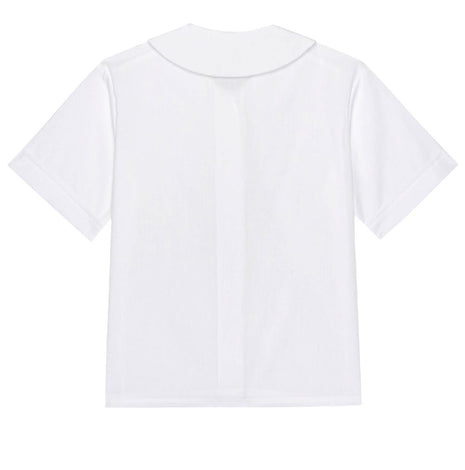 Girl Short Sleeve Peter Pan Blouse