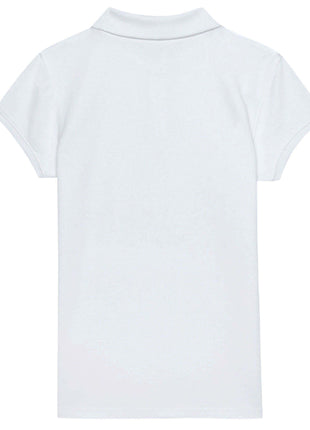 Girls Short Sleeve Feminine Pique Polo