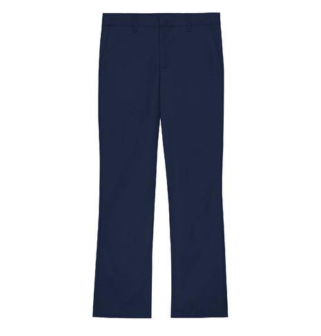 Pantalones de pierna recta con frente plano para niñas de uniforme escolar de Becky Thatcher 