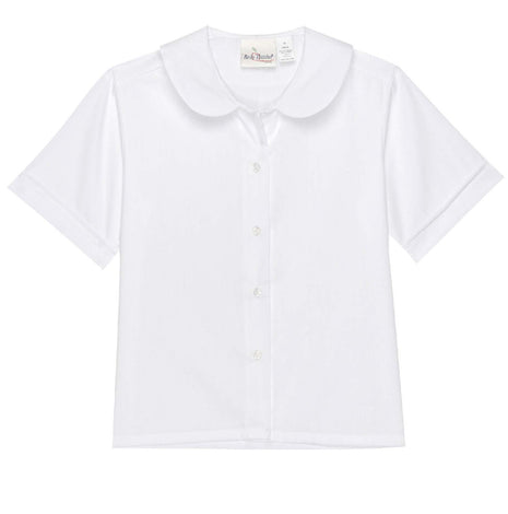 Girl Short Sleeve Peter Pan Blouse
