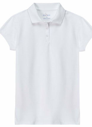 Girls Short Sleeve Feminine Pique Polo