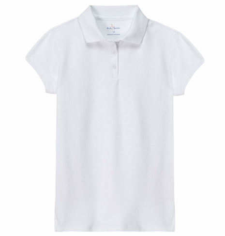 Girls Short Sleeve Feminine Pique Polo