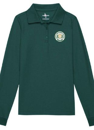 Girls Long Sleeve Feminine Pique Polo (Prek-8TH)