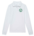 Girls Long Sleeve Feminine Pique Polo