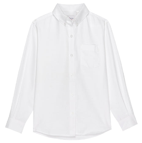 Camisa de vestir Oxford de manga larga para niñas de uniforme escolar