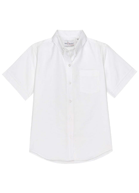 Camisa de vestir Oxford de manga corta para niñas de uniforme escolar