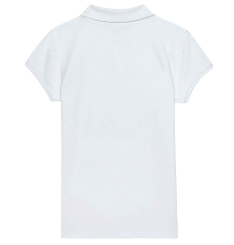 Girls Short Sleeve Feminine Pique Polo