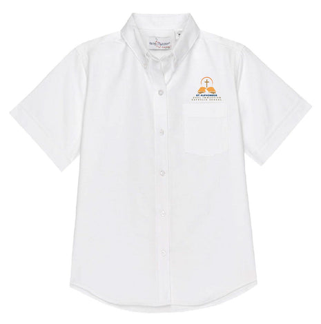 Girls Short Sleeve Oxford Dress Shirt (5TH-8TH) Formal Day