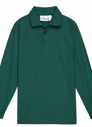 School Uniform Kids Long Sleeve Pique Polo Shirt by Tom Sawyer