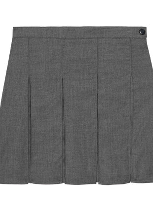 School Uniform Girls Solid Color Box Pleat Skirt Top of the Knee by hello nella