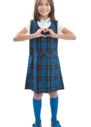 School Uniform Girls Plaid Jumper Top of The Knee Plaid #92 by hello nella