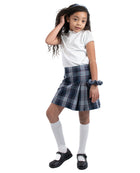 School Uniform Girls Two-Sided Pleated Skort Plaid #82 by hello nella
