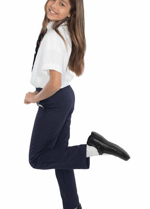 Girls Flat Front Straight Leg Pants