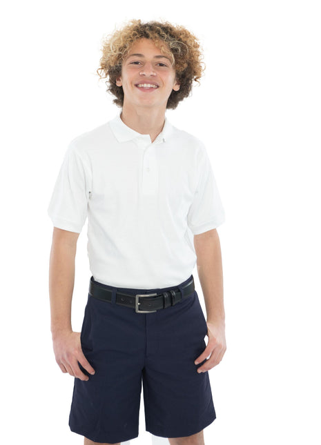 Camiseta polo de piqué de manga corta para niños con uniforme escolar de Tom Sawyer