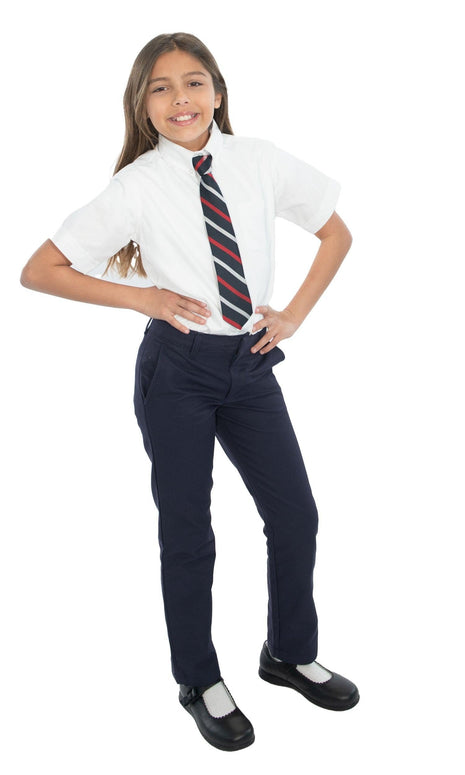 School Uniform Girls Flat Front Straight Leg Pants by Becky Thatcher