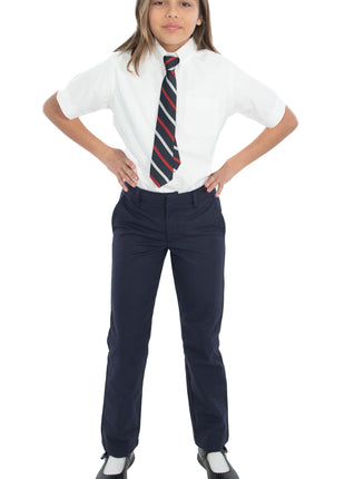 Camisa de vestir Oxford de manga corta para niñas de uniforme escolar