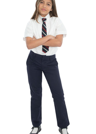 School Uniform Girls Flat Front Straight Leg Pants by Becky Thatcher