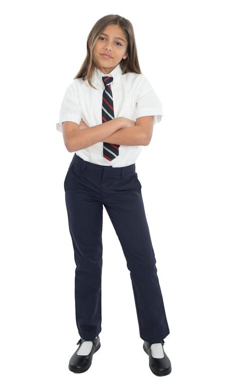 School Uniform Girls Flat Front Straight Leg Pants by Becky Thatcher