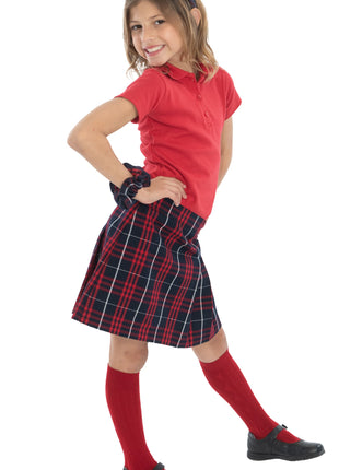 School Uniform Girls Two-Sided Pleated Skort Plaid #36 by hello nella