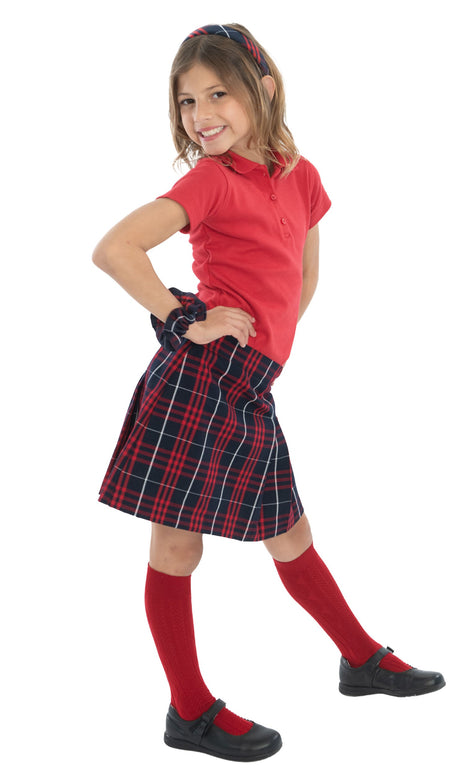 School Uniform Girls Two-Sided Pleated Skort Plaid #36 by hello nella