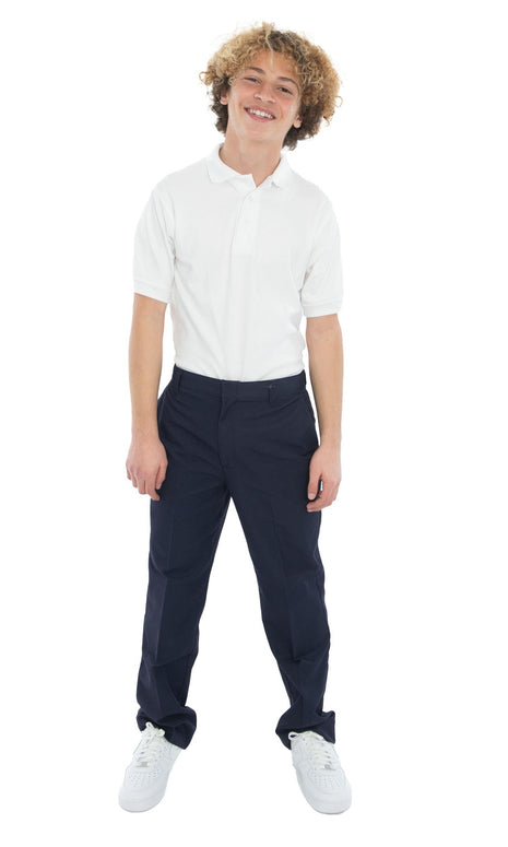 School Uniform Boys and Mens Flat Front Pants by Tom Sawyer