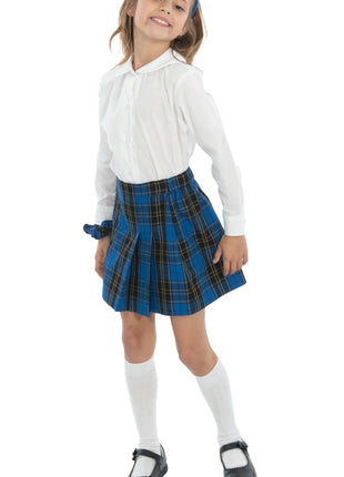 Blusa Peter Pan de manga larga para niña de uniforme escolar