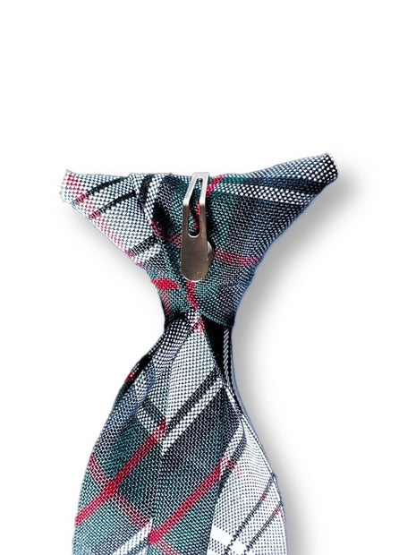 School Uniform Traditonal Clip-On Tie Plaid #50