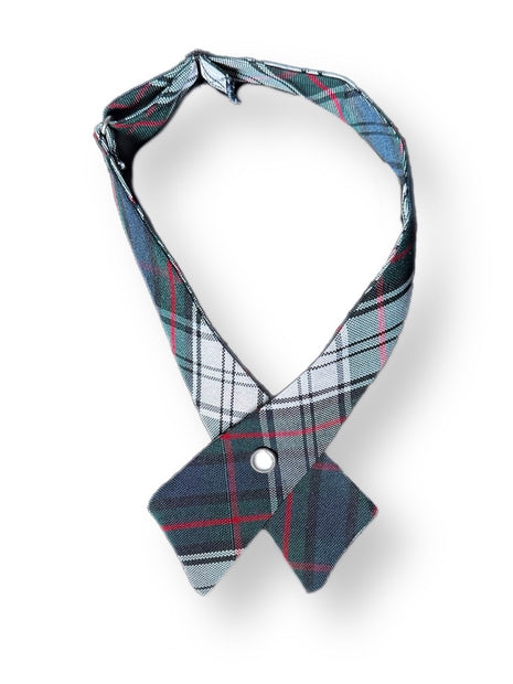 School Uniform Girls Criss Cross Tie Plaid #50