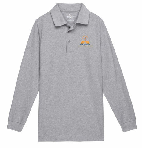 Kids Long Sleeve Pique Polo Shirt (Prek-8TH)