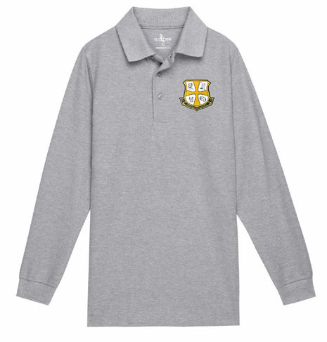 Kids Long Sleeve Pique Polo