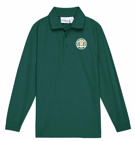 Kids Long Sleeve Pique Polo (Prek-8TH)