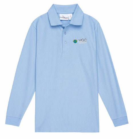 School Uniform Kids Long Sleeve Pique Polo Shirt by Tom Sawyer