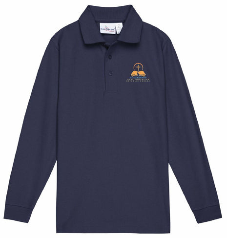 Kids Long Sleeve Pique Polo (Prek-8TH)