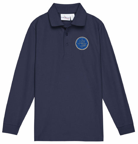 Kids Long Sleeve Pique Polo (TK-8TH)
