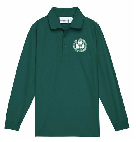 School Uniform Kids Long Sleeve Pique Polo Shirt by Tom Sawyer