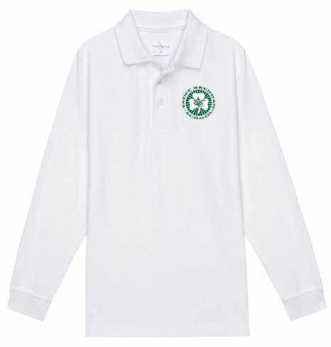 School Uniform Kids Long Sleeve Pique Polo Shirt by Tom Sawyer