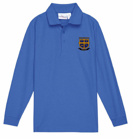 Kids Long Sleeve Pique Polo