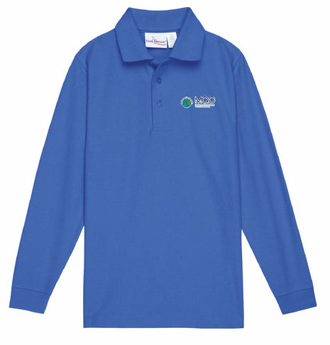 School Uniform Kids Long Sleeve Pique Polo Shirt by Tom Sawyer