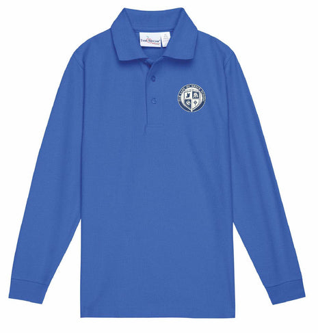 Kids Long Sleeve Pique Polo (Prek-5TH)