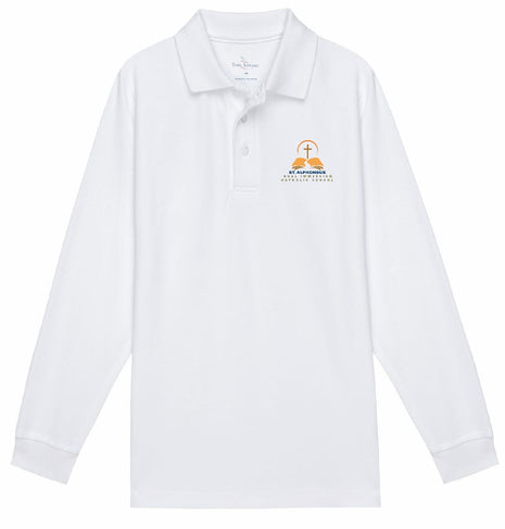 Kids Long Sleeve Pique Polo (Prek-8TH)