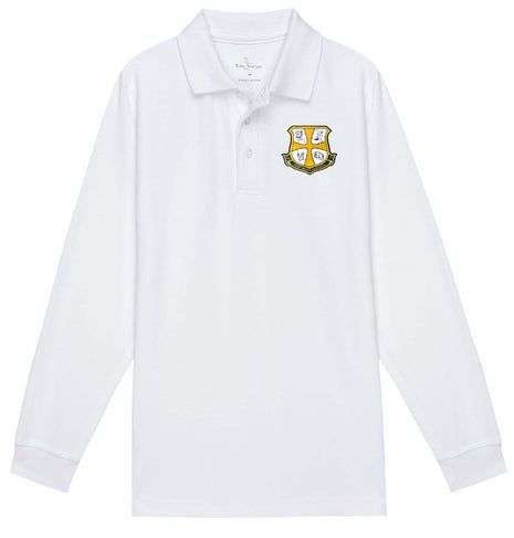 Kids Long Sleeve Pique Polo