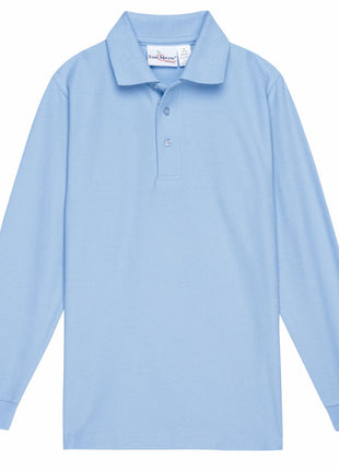 School Uniform Kids Long Sleeve Pique Polo Shirt by Tom Sawyer