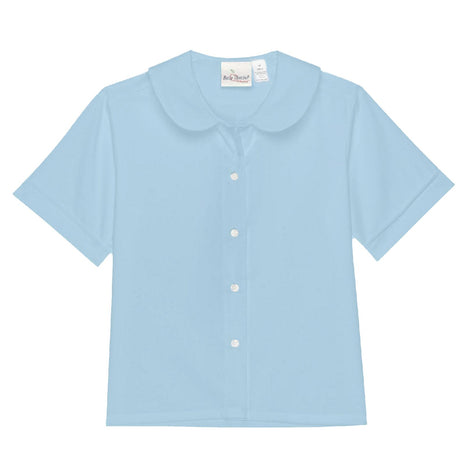 Girls Short Sleeve Peter Pan Blouse (TK ONLY)